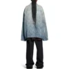 Giacca oversize Bal Diagonal Allover “Denim giapponese anellato azzurro” 773616TPW534868