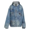 Giacca oversize con cappuccio “Blue” 719315TNW56-4268