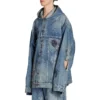 Giacca oversize con cappuccio “Blue” 719315TNW56-4268