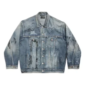 Giacca oversize Graffiti “Light Blue” 745048TNW014012