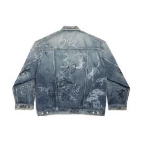 Giacca oversize Graffiti “Light Blue” 745048TNW014012