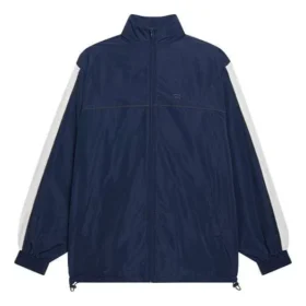 Giacca unisex ampia con inserti logo FW21, blu navy 663065TKO484063 Giacca unisex ampia con inserti logo FW21, blu navy 663065TKO484063
