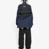 Giacca unisex ampia con inserti logo FW21, blu navy 663065TKO484063