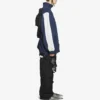 Giacca unisex ampia con inserti logo FW21, blu navy 663065TKO484063