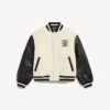 Giacca varsity da uomo Balenciaga | Collaborazione NBA, colore avorio
