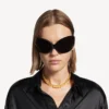 Girocollo da donna con mini maglie “nano” in oro lucido
