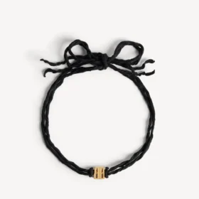 Girocollo da donna “nano ribbon bb” in nero/oro lucido Girocollo da donna “nano ribbon bb” in nero/oro lucido