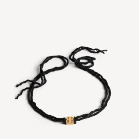 Girocollo da donna “nano ribbon bb” in nero/oro lucido Girocollo da donna “nano ribbon bb” in nero/oro lucido