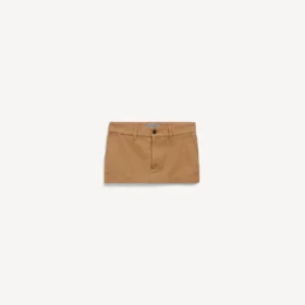 Gonna mini da donna in cotone beige