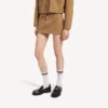 Gonna mini da donna in cotone beige Gonna mini da donna in cotone beige