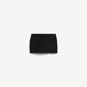 Gonna-pantaloncino mini da donna su misura in nero