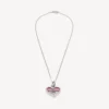 Graziosa collana in argento/fucsia Graziosa collana in argento/fucsia
