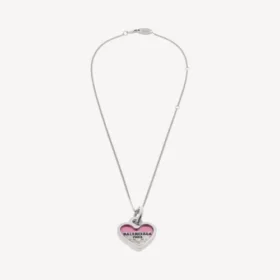 Graziosa collana in argento/fucsia