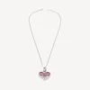 Graziosa collana in argento/fucsia Graziosa collana in argento/fucsia