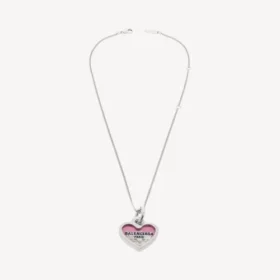 Graziosa collana in argento/fucsia