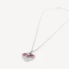 Graziosa collana in argento/fucsia Graziosa collana in argento/fucsia