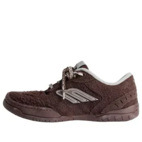 Hamptons Sneaker in pelle scamosciata “Dark Brown Grey” 841765WHPSU2290WHITE