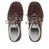 Hamptons Sneaker in pelle scamosciata “Dark Brown Grey” 841765WHPSU2290WHITE