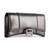 Hourglass Wallet with Chain in Metallic Grey 6560502AAVG1314