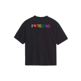 I Love Techno ricamata, nera 556089TDV201000