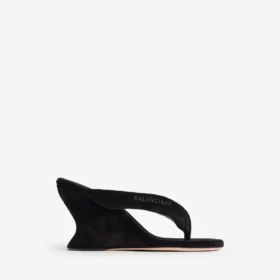 Infradito con zeppa Gaeta da donna in nero