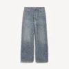 Jeans baggy da uomo con cuciture in stile Denim, blu scuro Jeans baggy da uomo con cuciture in stile Denim, blu scuro
