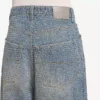 Jeans baggy da uomo con cuciture in stile Denim, blu scuro Jeans baggy da uomo con cuciture in stile Denim, blu scuro