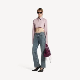 Jeans da donna dalla vestibilità regolare in blu vintage sporco
