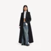 Jeans da donna larghi a cavallo basso in blu vintage sporco
