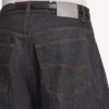 Jeans da uomo a gamba curva in indaco grezzo Jeans da uomo a gamba curva in indaco grezzo