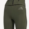 Leggings svasati da donna in stile techwear nei colori kaki/lime