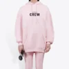Maglia a girocollo con stampa alfabetica rosa 578135TIV751900