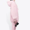 Maglia a girocollo con stampa alfabetica rosa 578135TIV751900