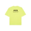Maglia a maniche corte da uomo Balenciaga con stampa alfabetica, verde fluorescente 620969TIVG97072