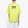 Maglia a maniche corte da uomo Balenciaga con stampa alfabetica, verde fluorescente 620969TIVG97072