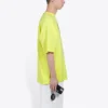 Maglia a maniche corte da uomo Balenciaga con stampa alfabetica, verde fluorescente 620969TIVG97072