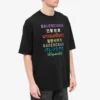 Maglia a maniche corte da uomo con stampa multilingue, nera 612966TJVI32771