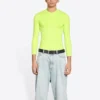 Maglia a maniche lunghe con collo rotondo “Giallo fluo” 704103TMVB77204