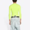 Maglia a maniche lunghe con collo rotondo “Giallo fluo” 704103TMVB77204