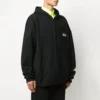 Maglia a maniche lunghe con stampa alfabetica e cerniera, unisex, nera 620974TIV751070