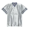 Maglia da football 3B con scollo a V lucida, oversize “Grigio-Bianco” 857113TTVQ71461