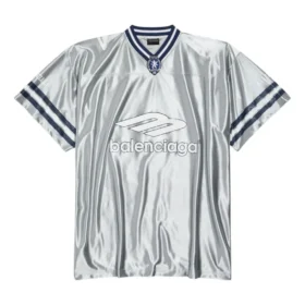 Maglia da football 3B con scollo a V lucida, oversize “Grigio-Bianco” 857113TTVQ71461