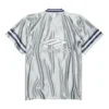 Maglia da football 3B con scollo a V lucida, oversize “Grigio-Bianco” 857113TTVQ71461
