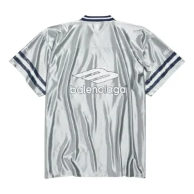 Maglia da football 3B con scollo a V lucida, oversize “Grigio-Bianco” 857113TTVQ71461