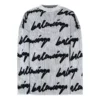 Maglia in cotone a girocollo 3D Scribble “White” 625985T31809040
