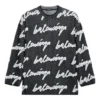 Maglia in cotone con collo rotondo e disegno 3D “Black” 625985T31801070