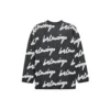 Maglia in cotone con collo rotondo e disegno 3D “Black” 625985T31801070