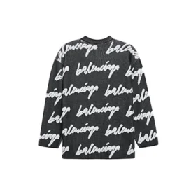 Maglia in cotone con collo rotondo e disegno 3D “Black” 625985T31801070 Maglia in cotone con collo rotondo e disegno 3D “Black” 625985T31801070