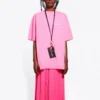 Maglietta a girocollo con logo della Political Campaign, rosa/rosso 641655TJVF75713