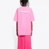 Maglietta a girocollo con logo della Political Campaign, rosa/rosso 641655TJVF75713